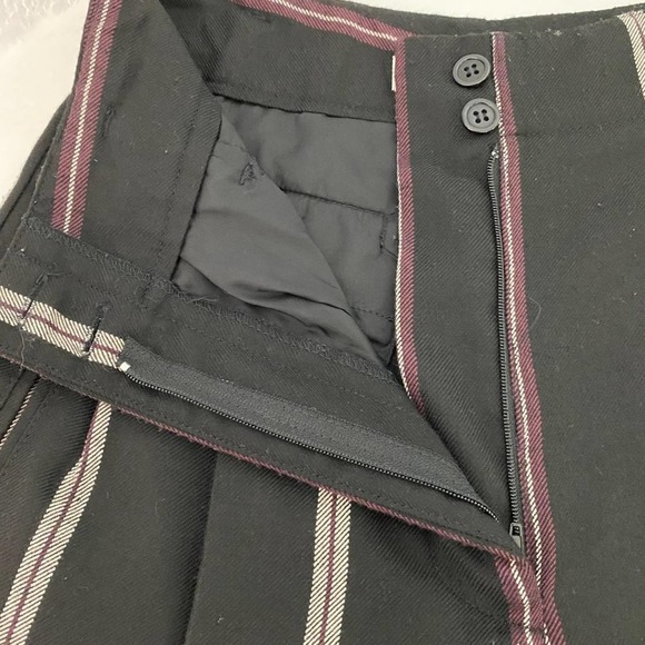 The Limited Womens Striped Trousers size 4 Black White Purple High Rise Wide Leg - Picture 5 of 7